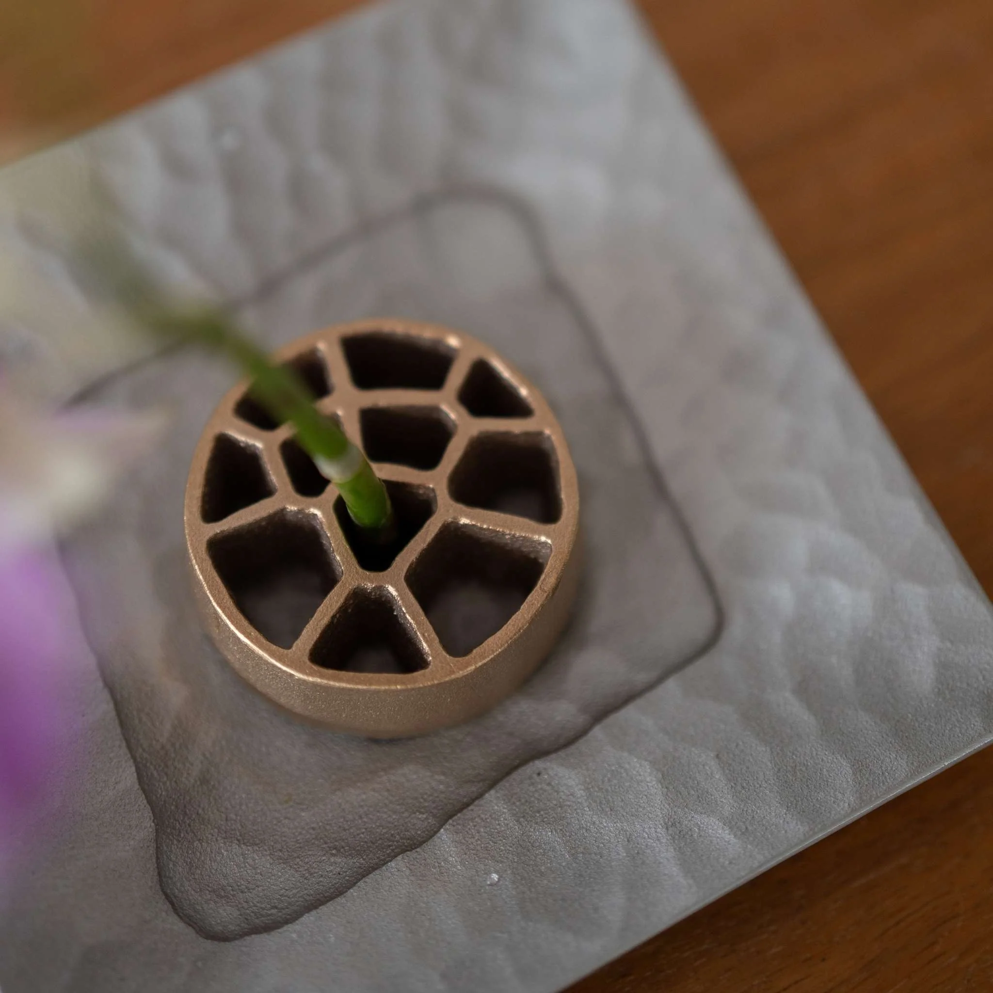 Japanese Pinless Kenzan Flower Frog & Plate Gift Set L - Image 10