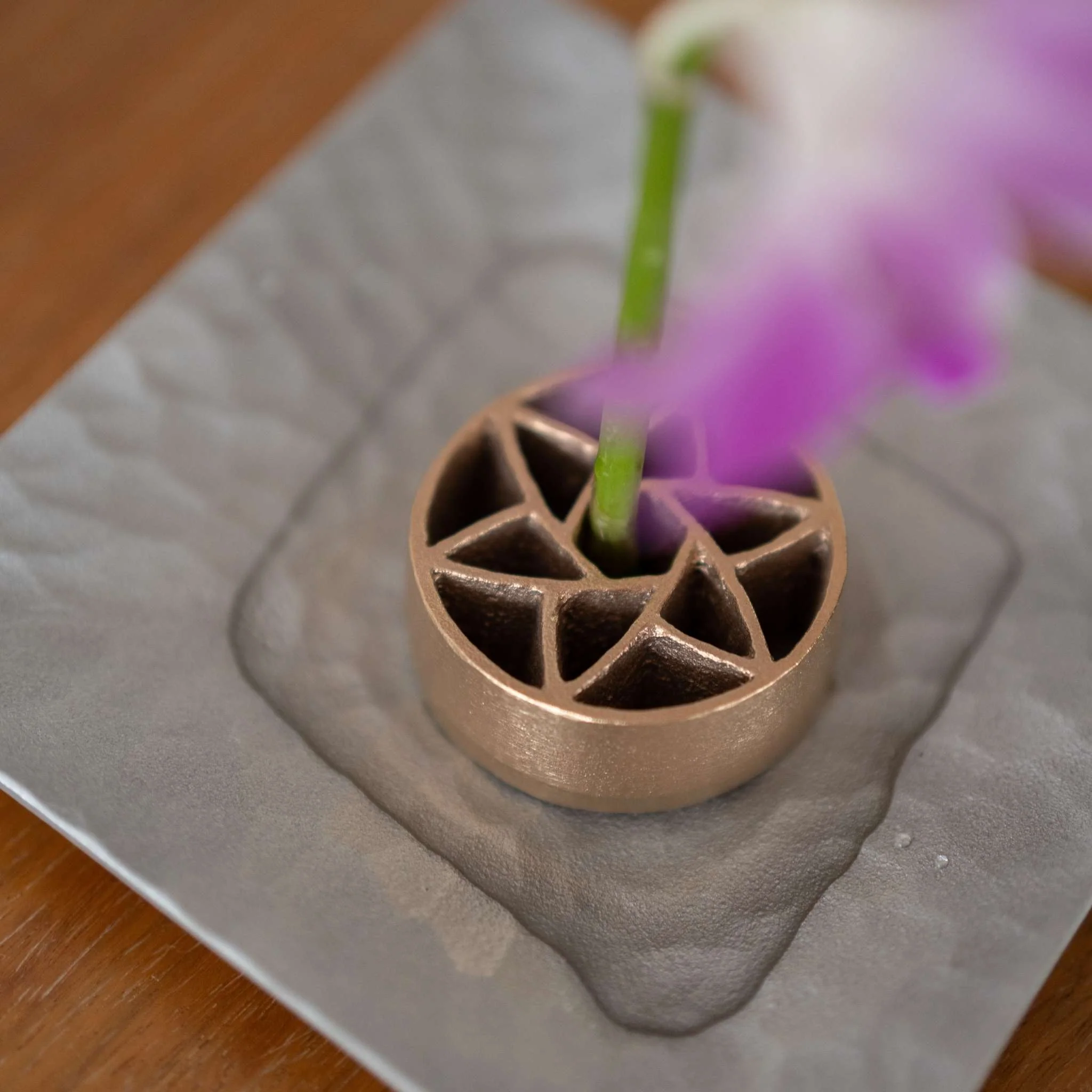 Japanese Pinless Kenzan Flower Frog & Plate Gift Set L - Image 11