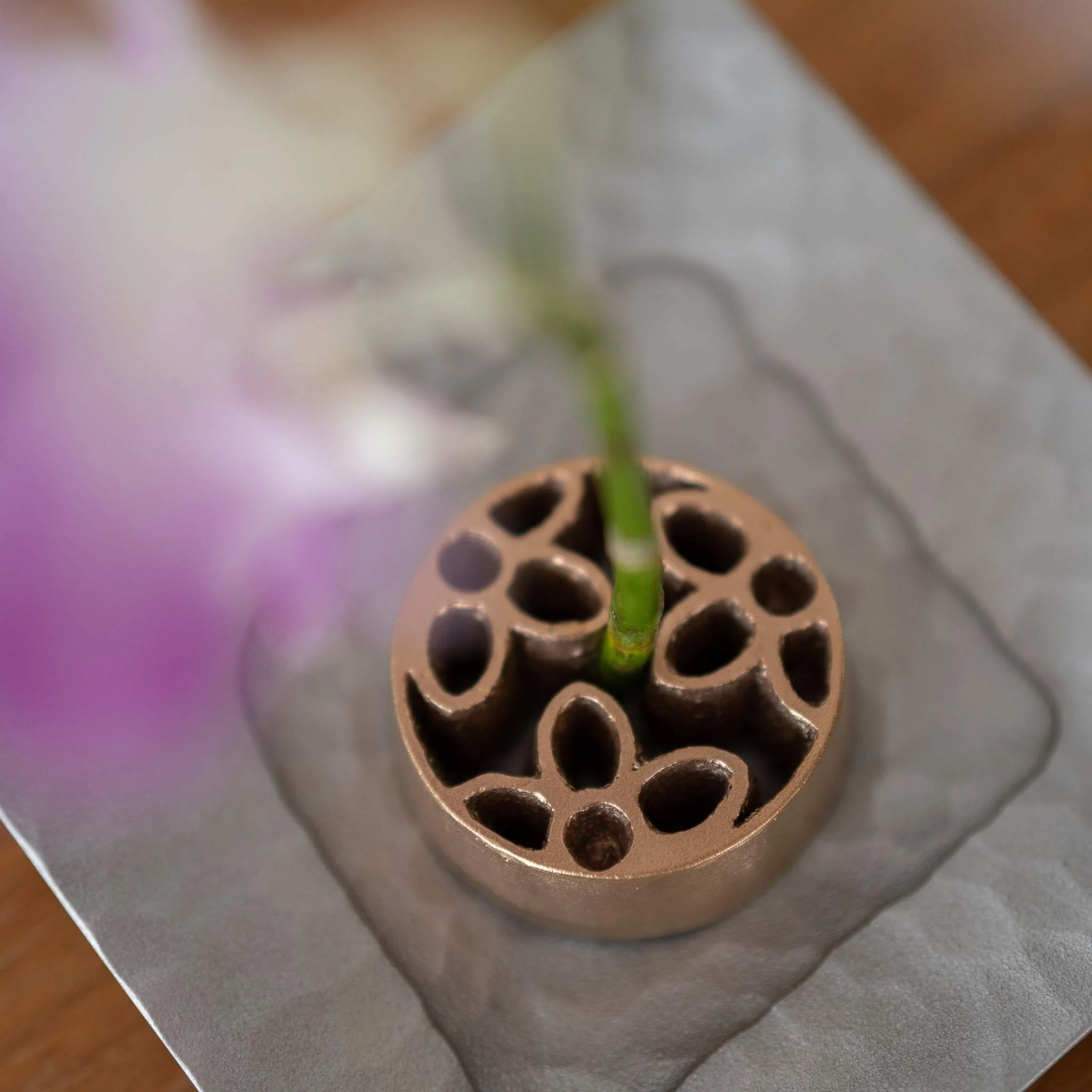 Japanese Pinless Kenzan Flower Frog & Plate Gift Set L - Image 8