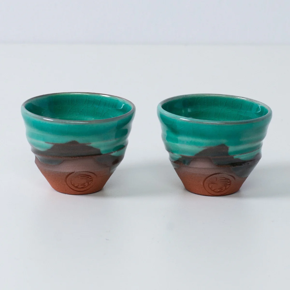 Japanese Sake Set "Emerald" - Katakuchi Carafe & 2 Cups - Image 7