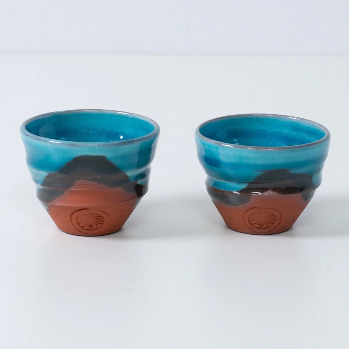 Japanese Sake Set "Soku Blue" - Katakuchi Carafe & 2 Cups - Image 7