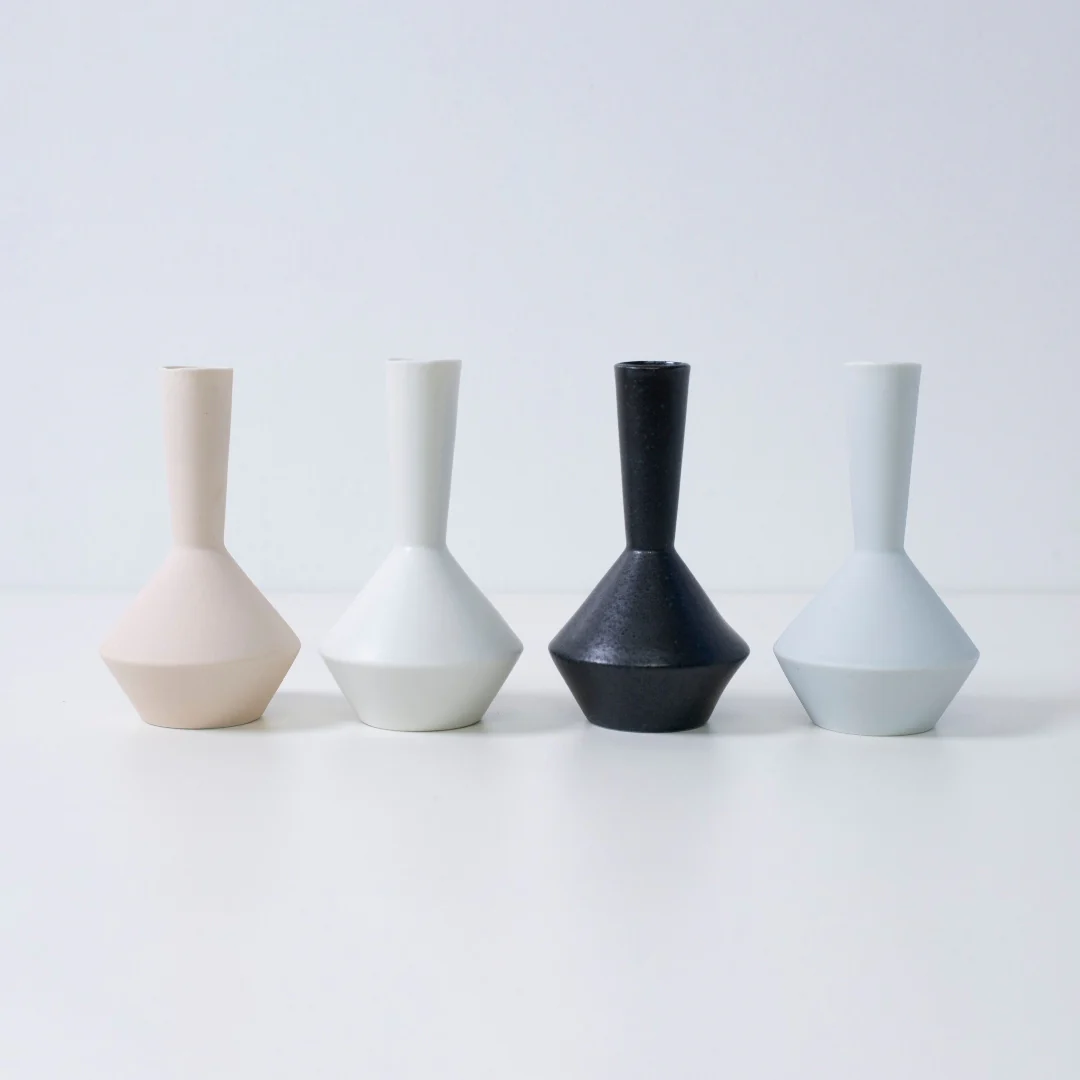 Japanese Single Flower Vase - Black - Image 3