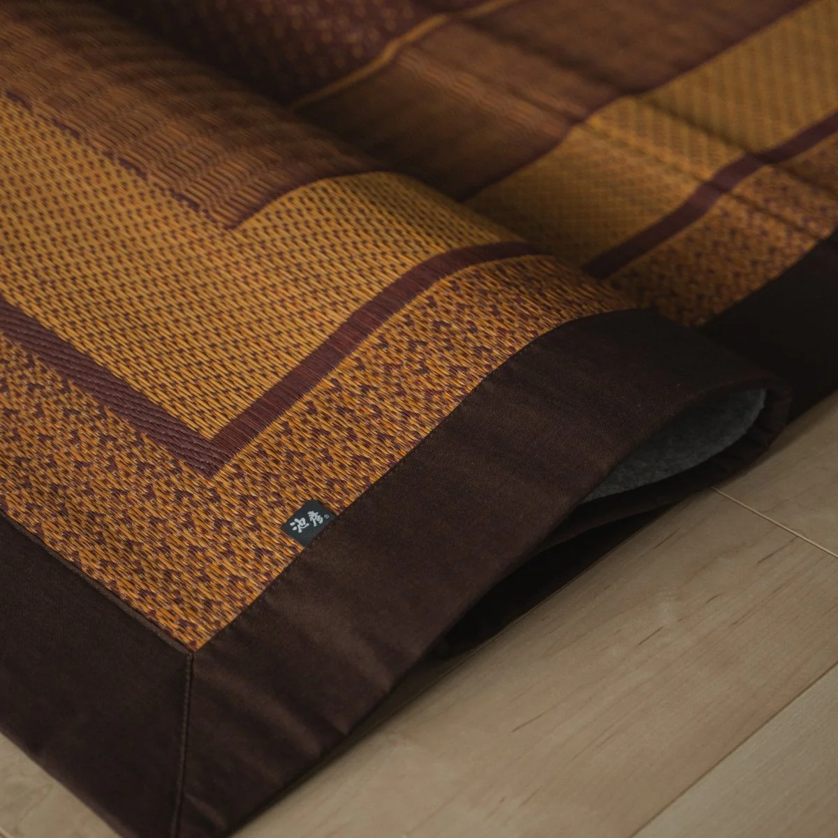 Japanese Tatami Area Rug "Ranks" Burgundy - Image 3