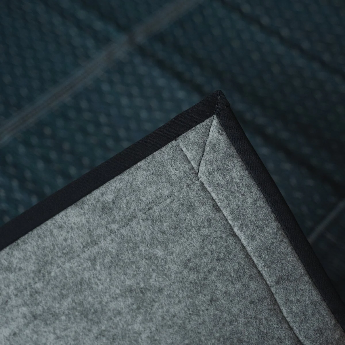 Japanese Tatami Area Rug "Ranks" Indigo Navy - Image 4