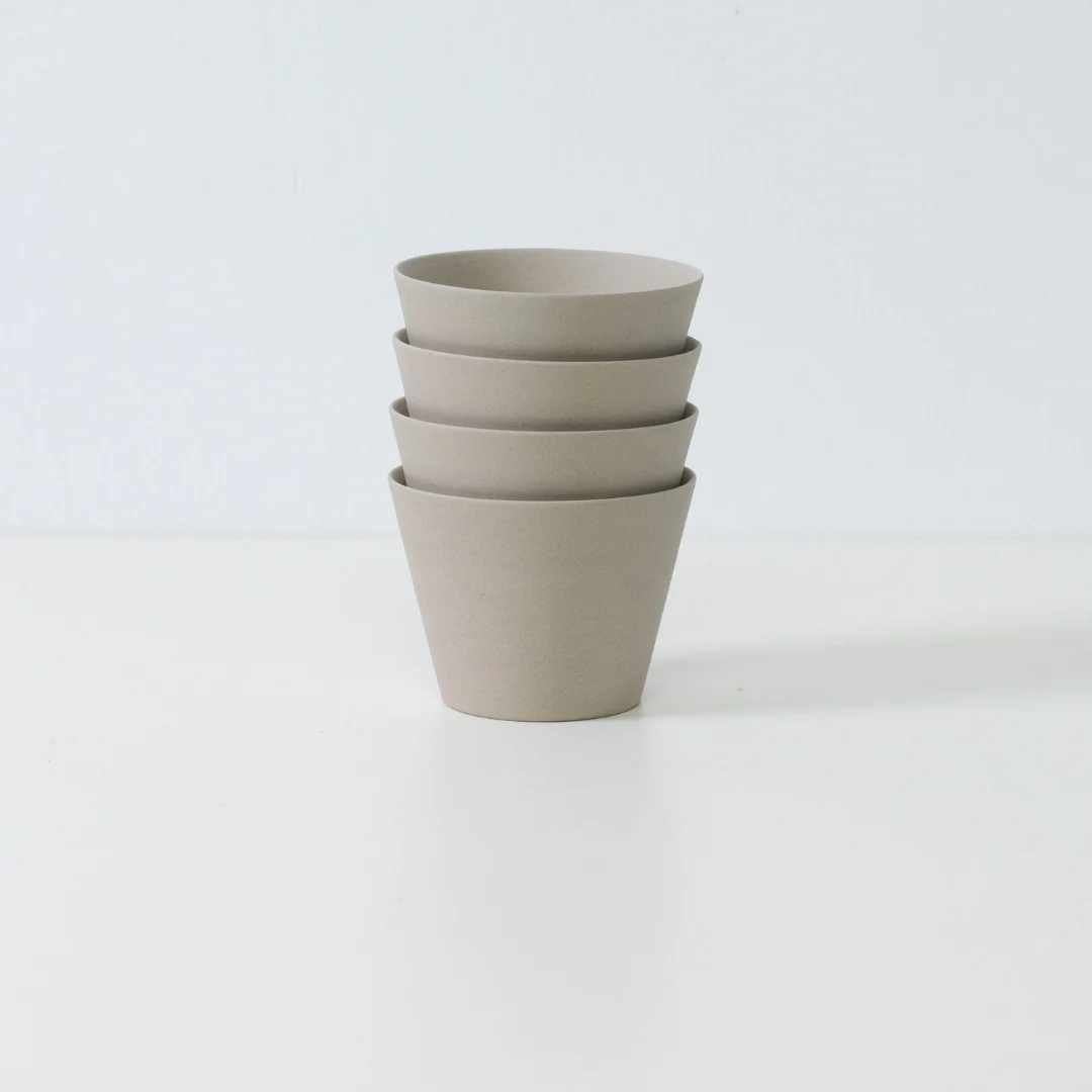 Japanese Tea Cup Set "Ensui" - Black Cone Shaped (100cc, Set of 4) - Image 8