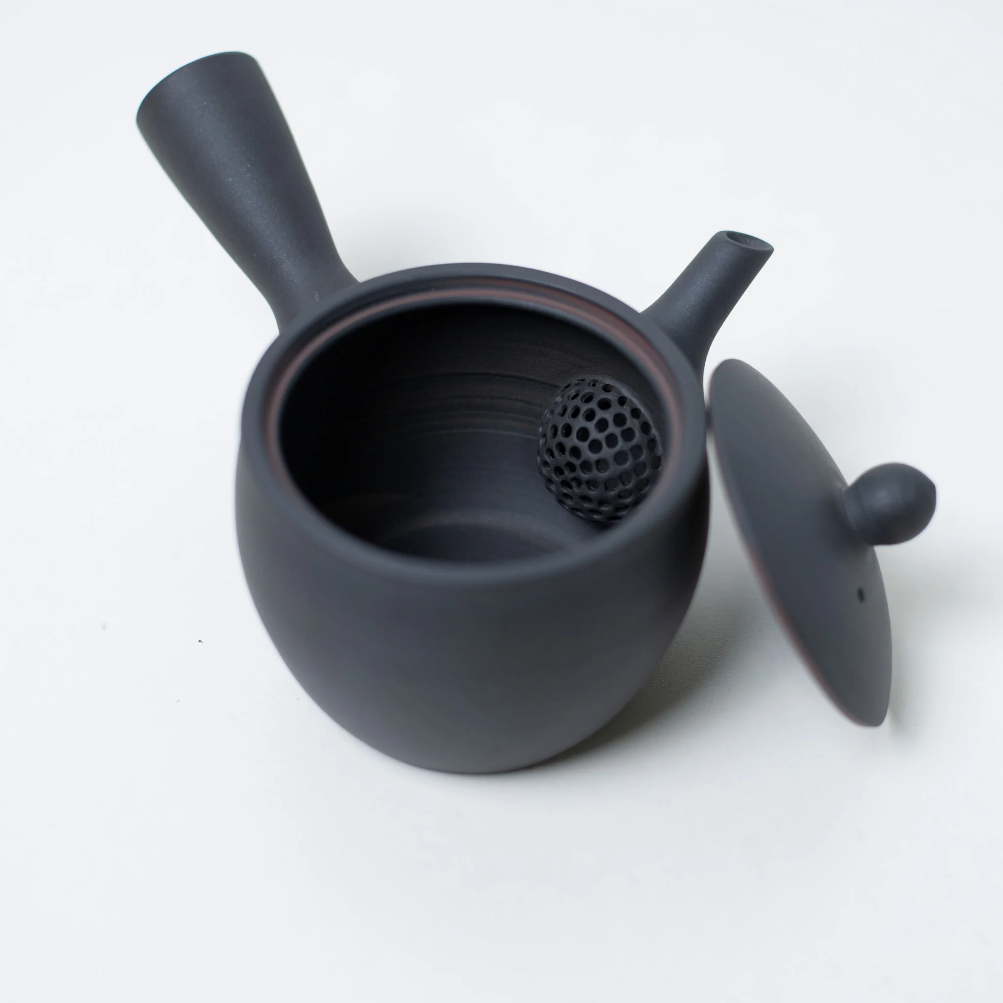 Japanese Tea Set "Fuyo" - Black Kyusu Teapot (190cc) with 4 Teacups - Image 7