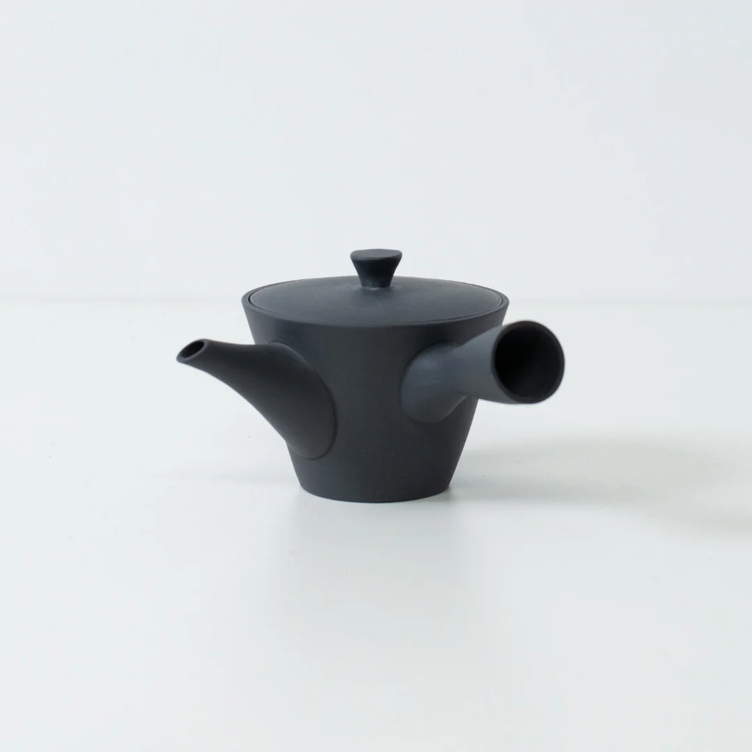 Japanese Tea Set "Sencha" - Black Kyusu Teapot (150cc) with 4 Teacups - Image 6
