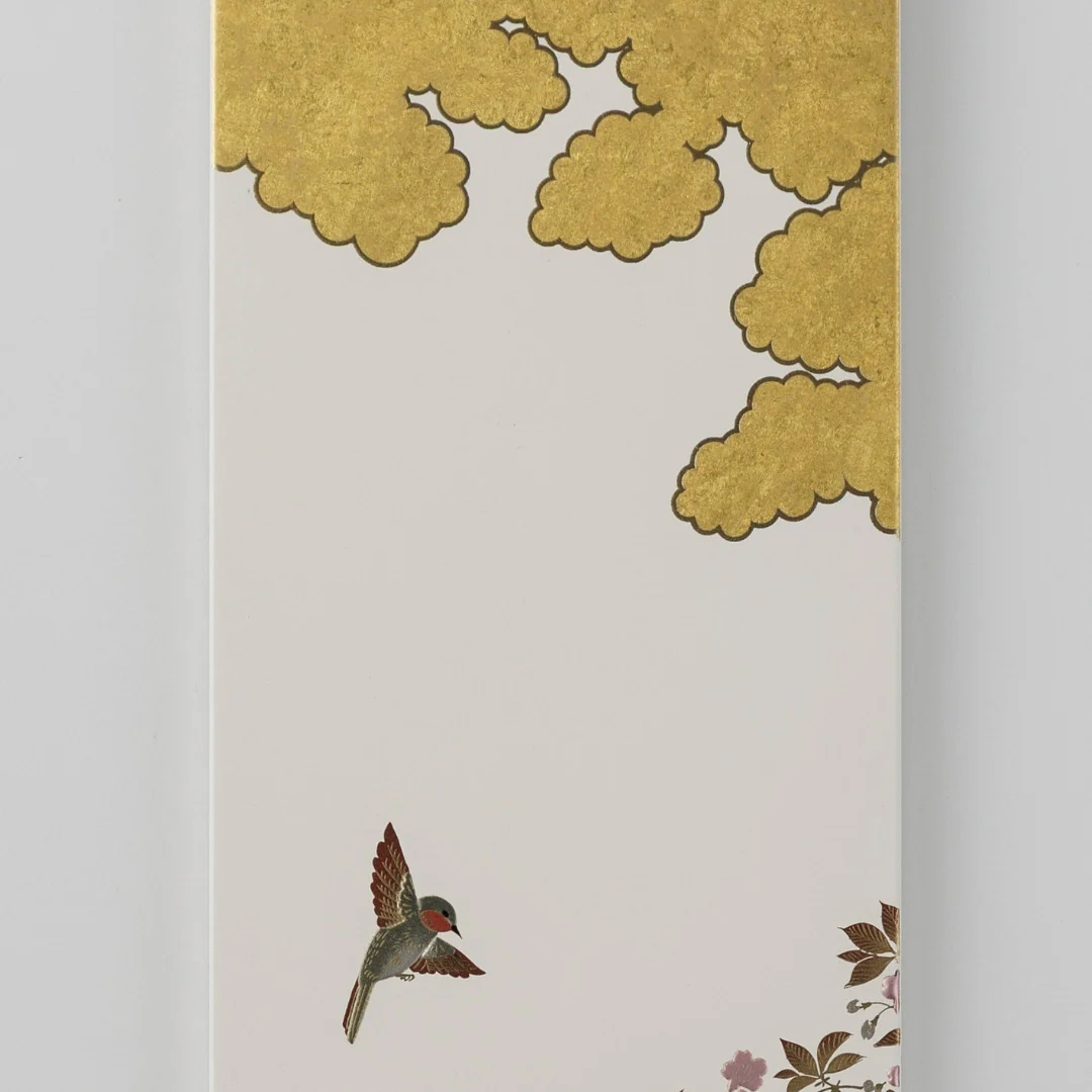 Japanese Wall Art "Hanamidori" White Small - Image 4