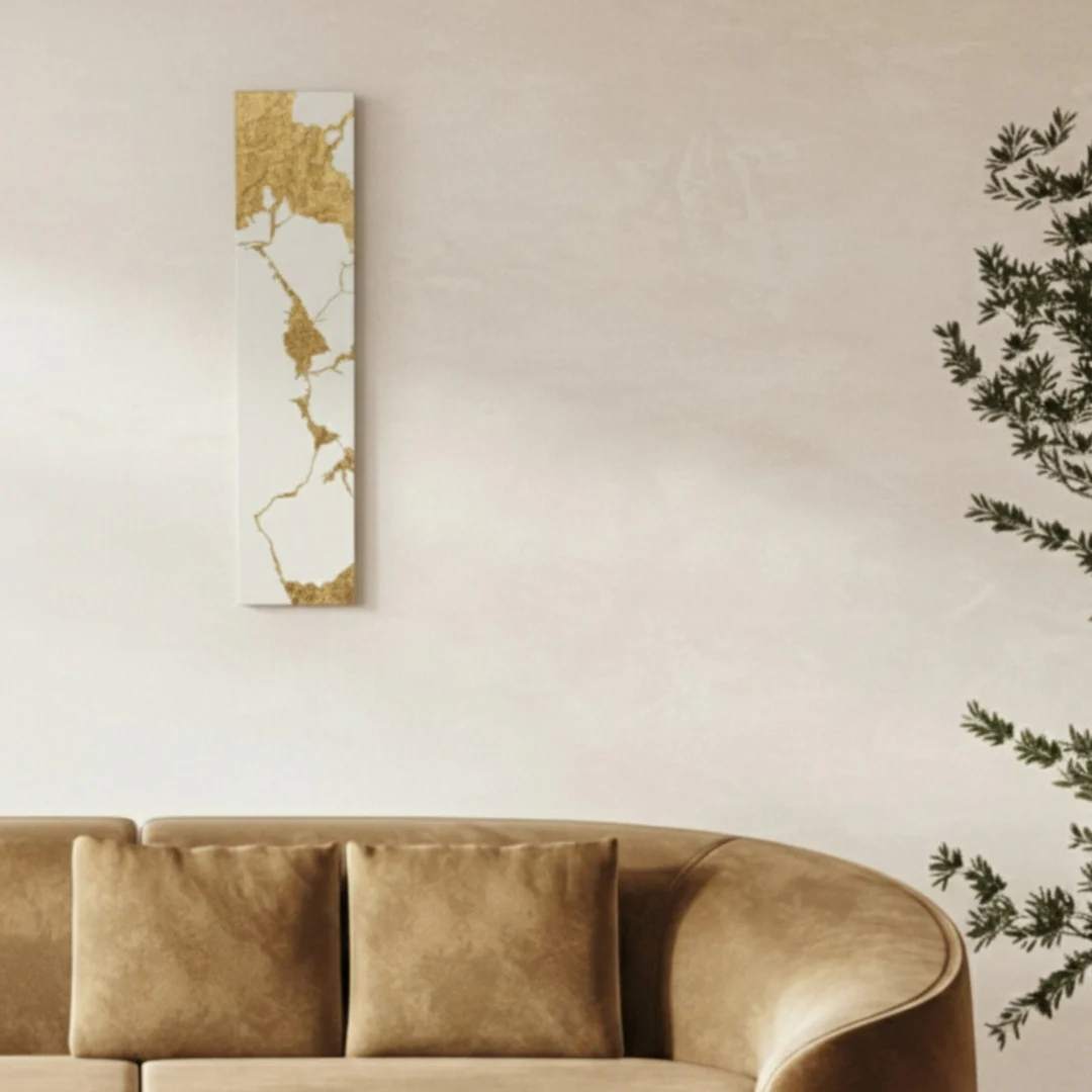 Japanese Wall Art "Kintsugi" White - Image 5