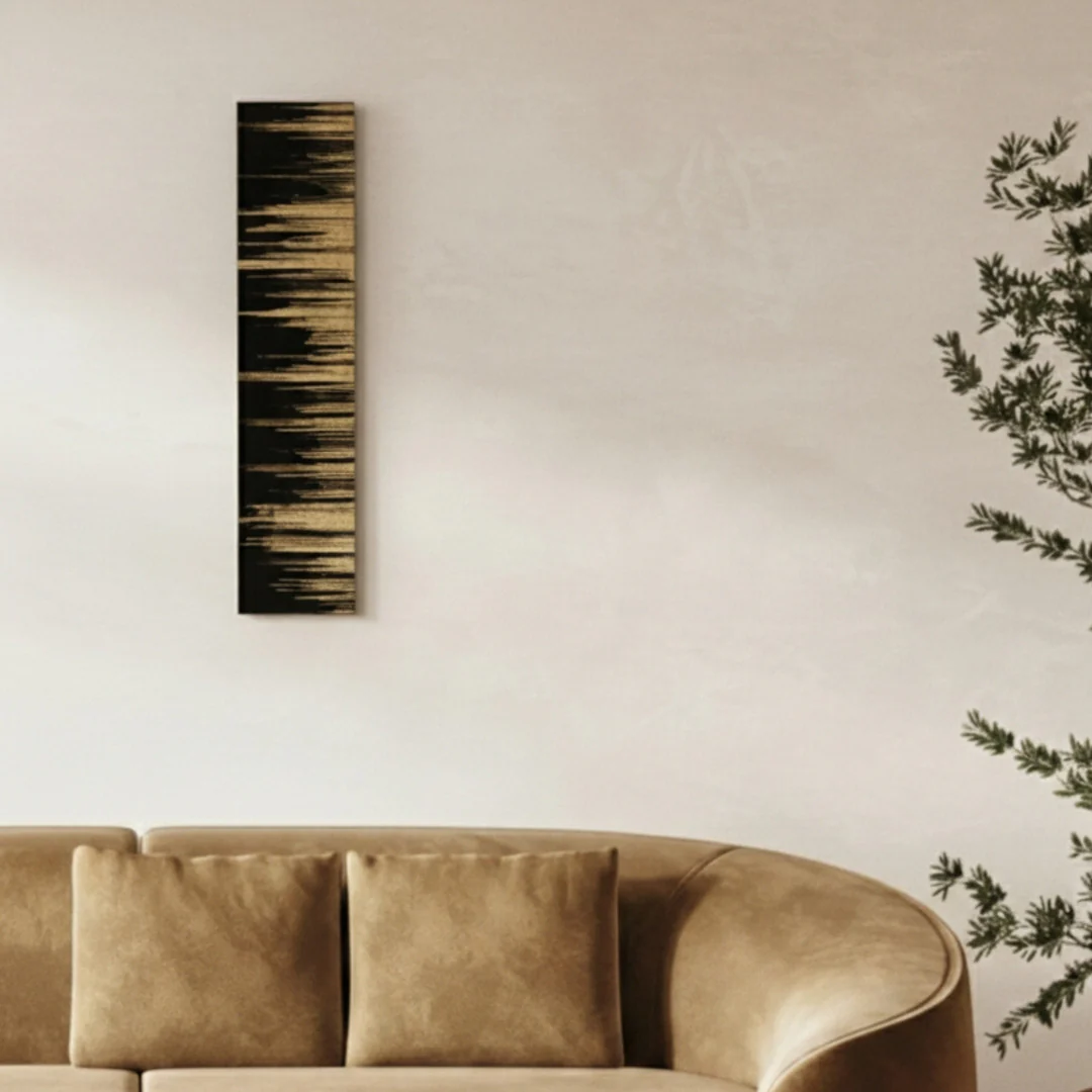 Japanese Wall Art "Kushibiki" Black - Image 5