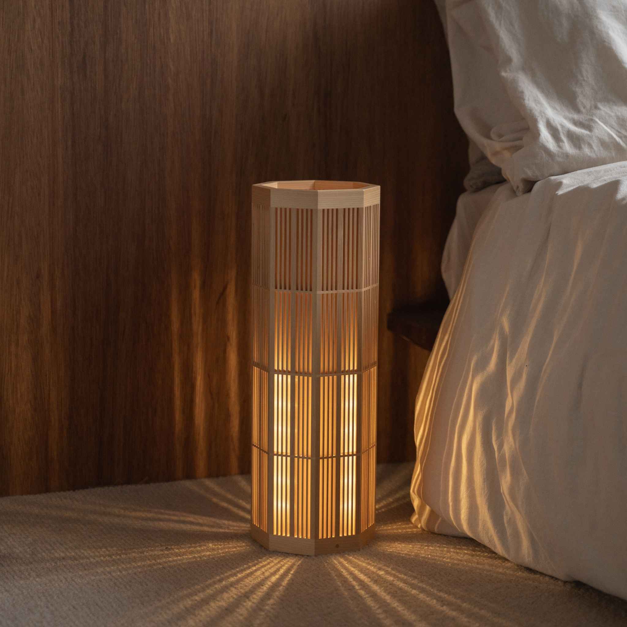 Japanese Wood Floor Lamp "SAN" Large - Image 3