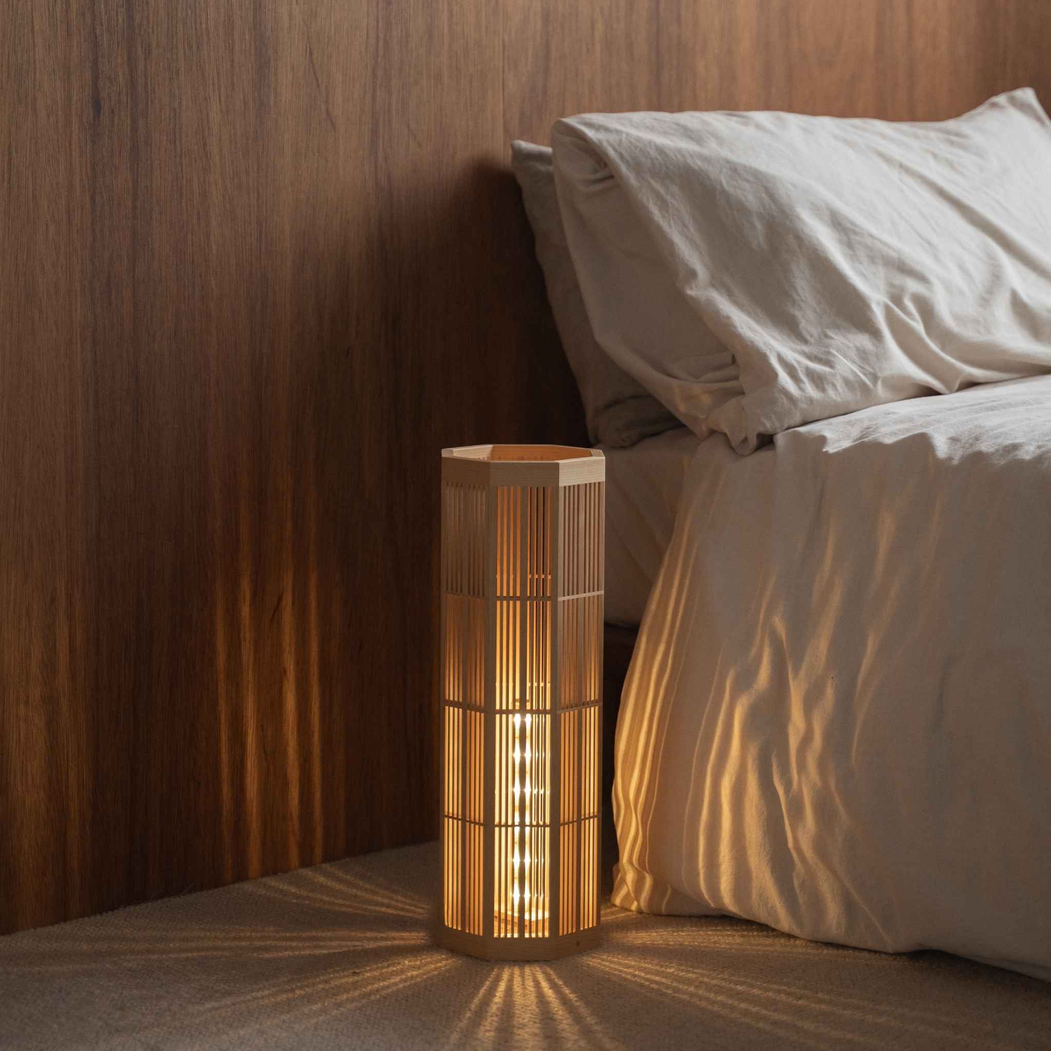 Japanese Wood Floor Lamp "SAN" Large - Image 5