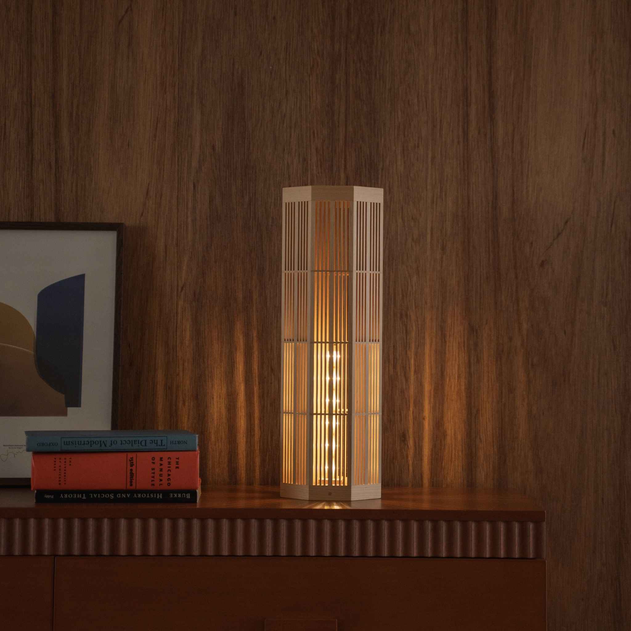Japanese Wood Floor Lamp "SAN" Large - Image 7