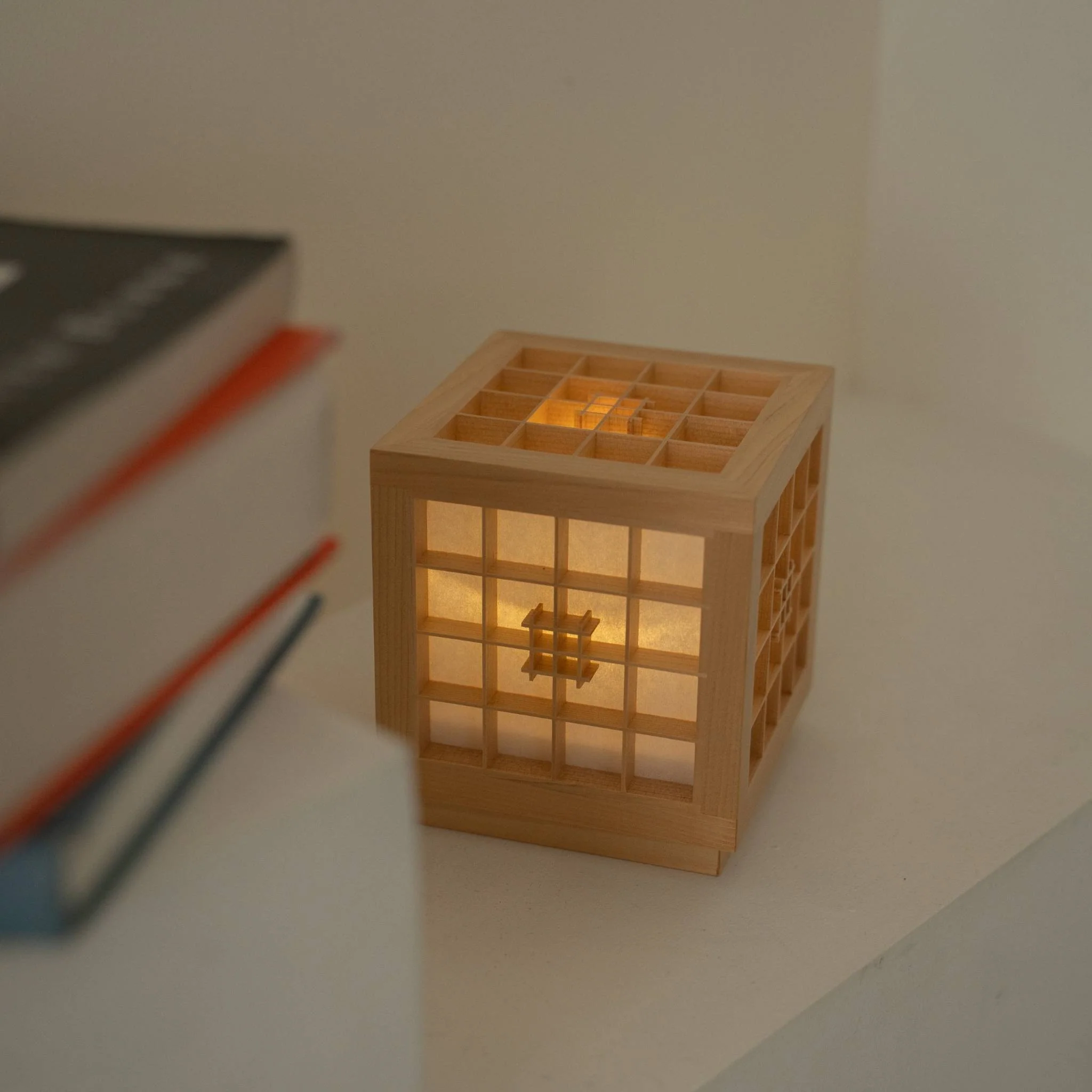 Japanese Wood Table Lamp "Honoka" - Image 12