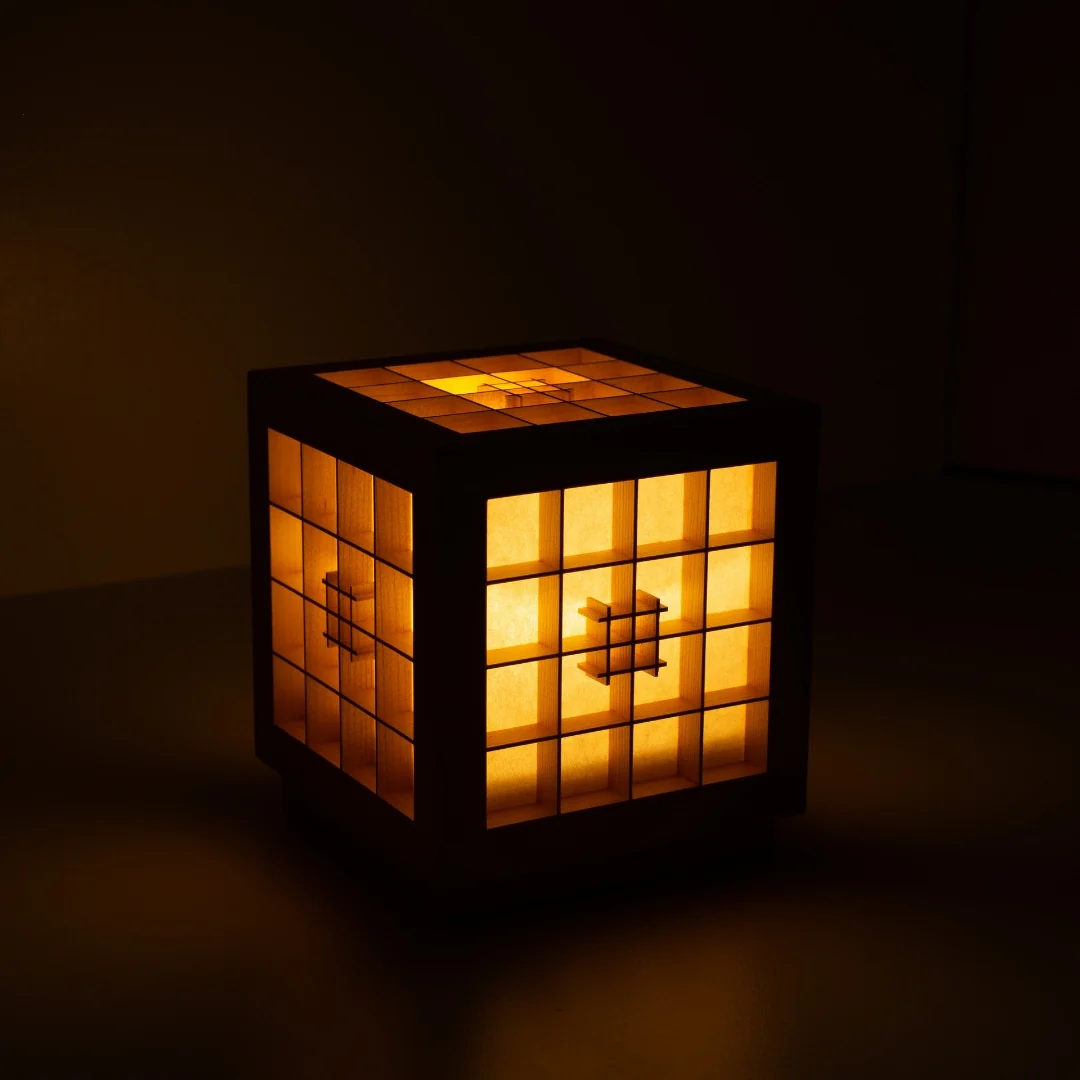 Japanese Wood Table Lamp "Honoka" - Image 14