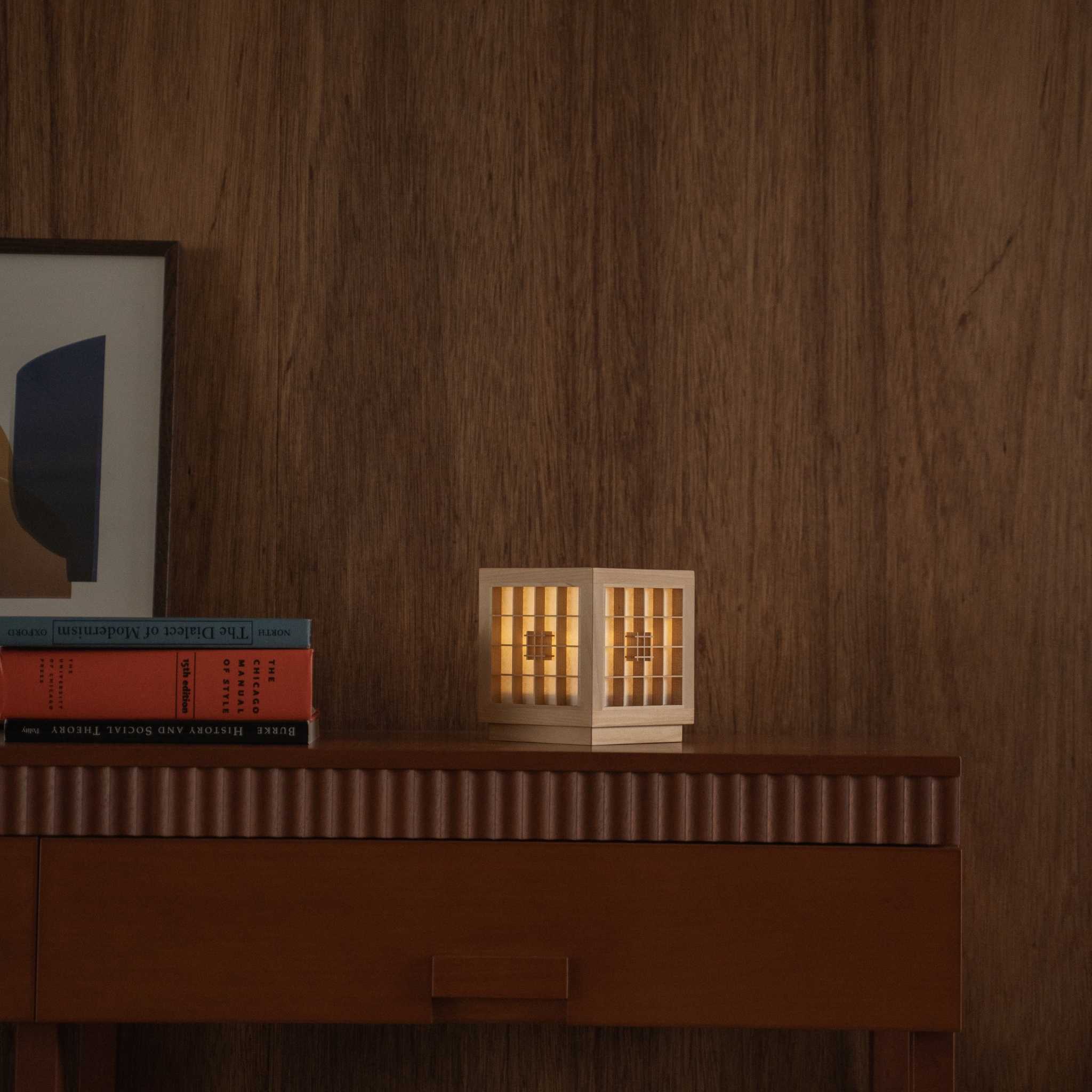Japanese Wood Table Lamp "Honoka" - Image 3
