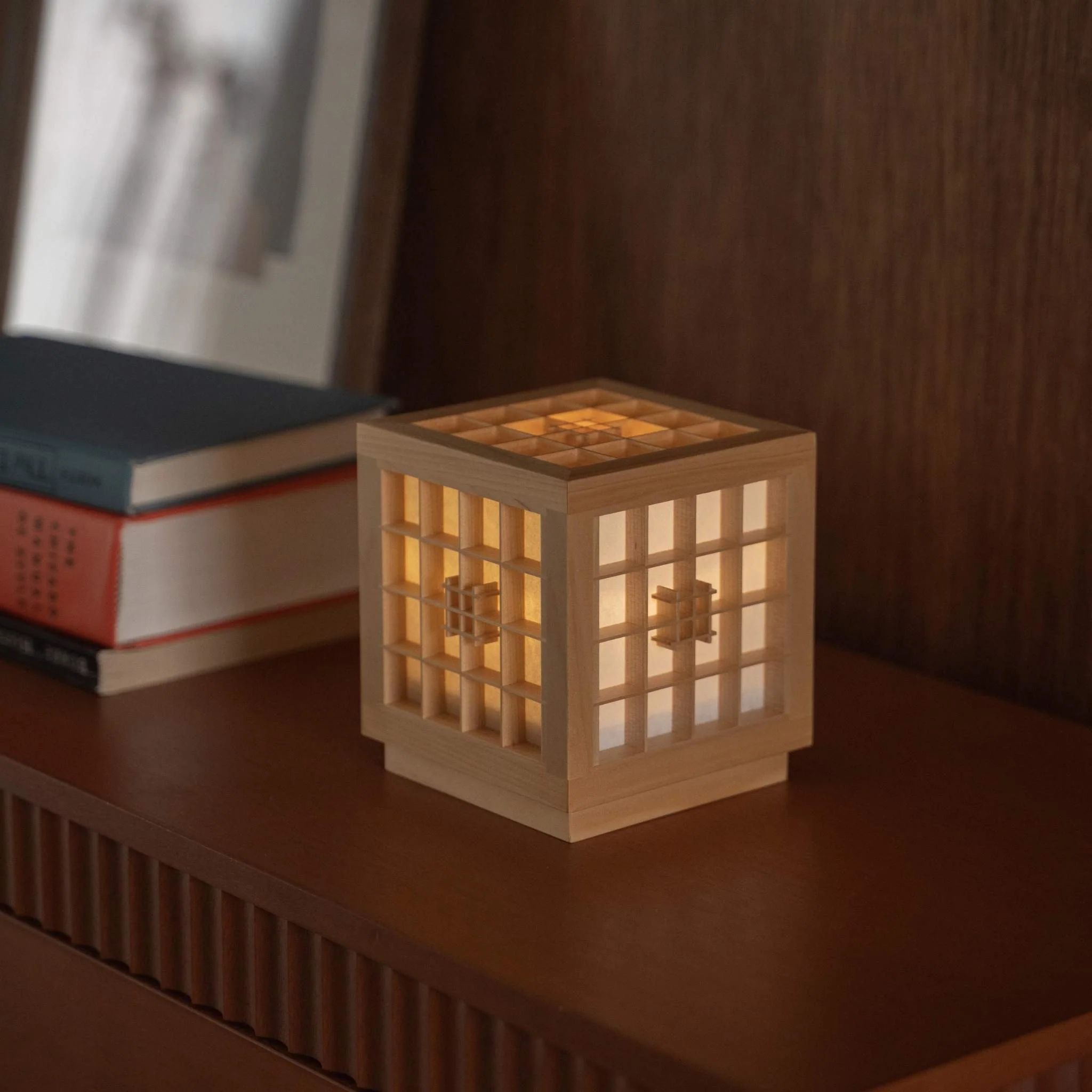 Japanese Wood Table Lamp "Honoka" - Image 5