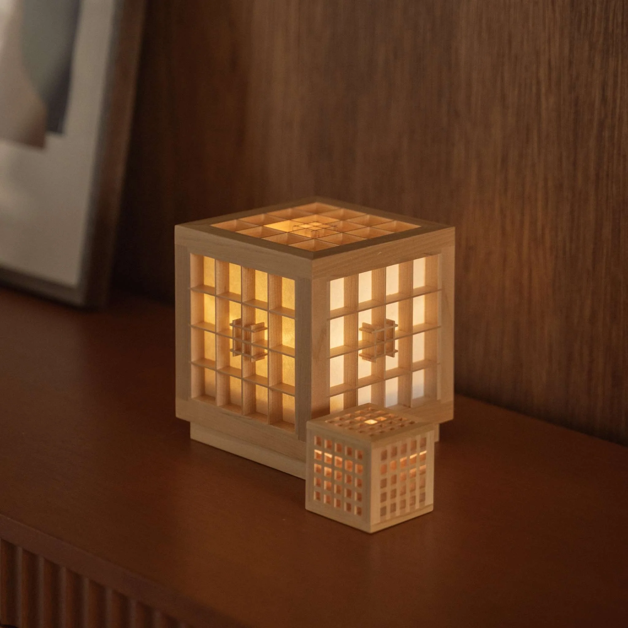 Japanese Wood Mini Lamp "Hotaru" - Image 8