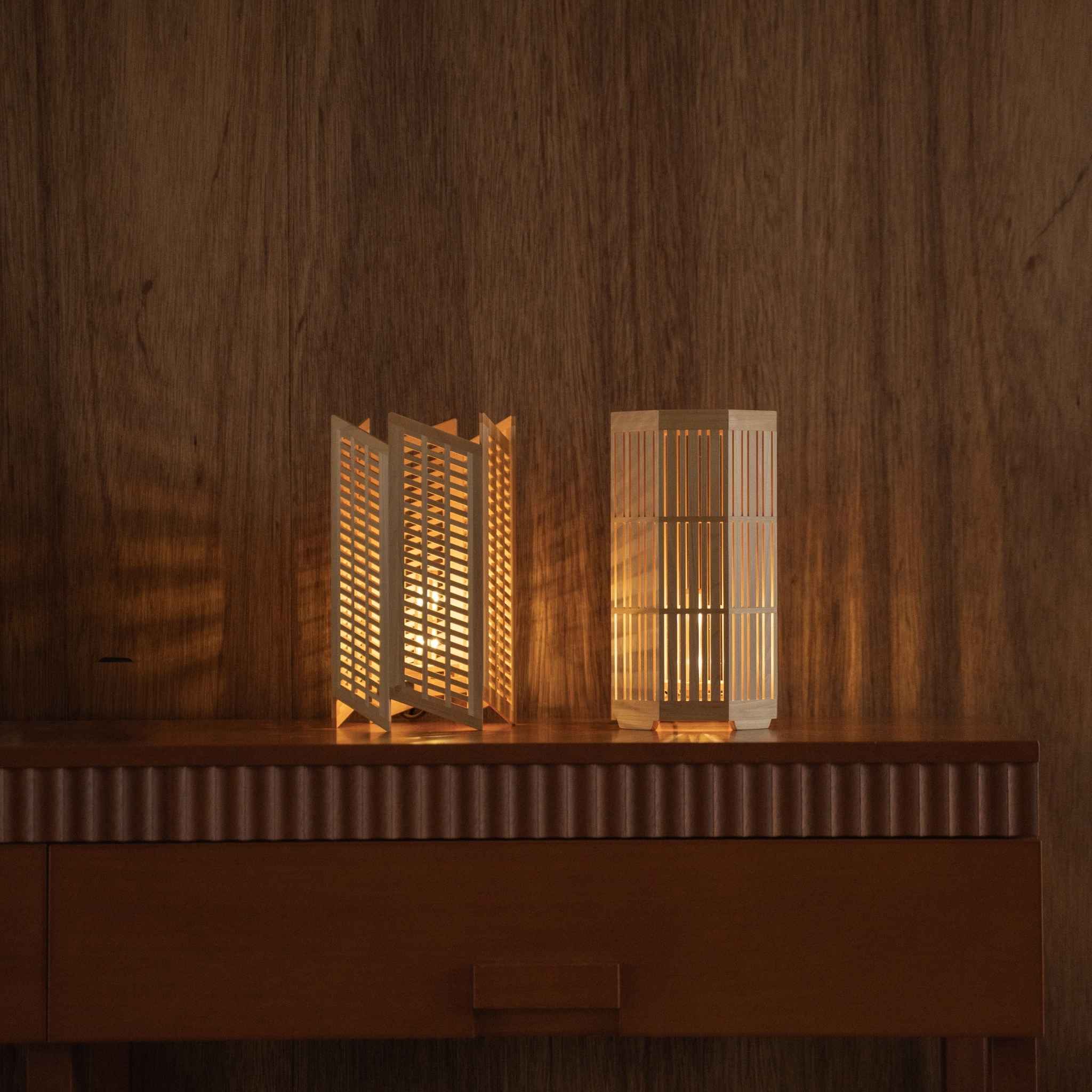 Japanese Wood Table Lamp "Towaru" - Image 12