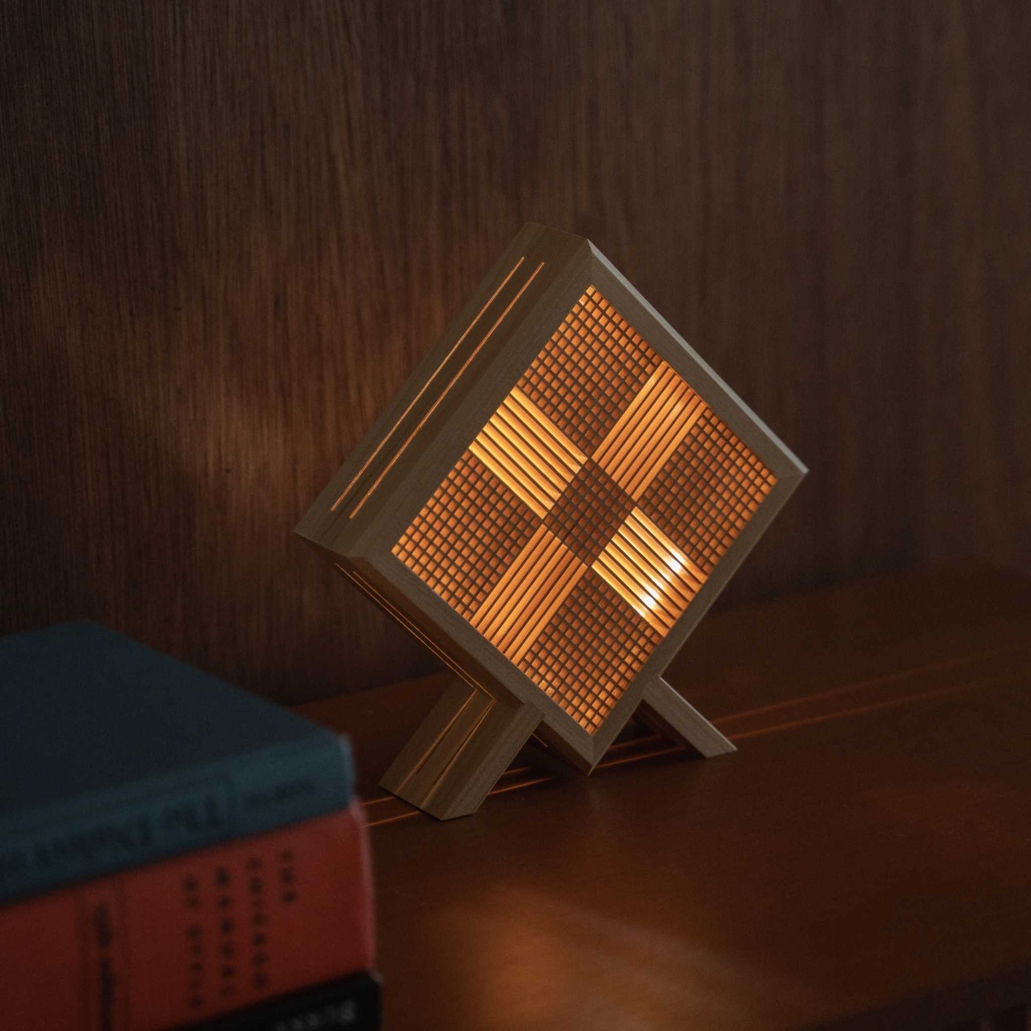 Japanese Wood Table Lamp "Kanata" - Image 9