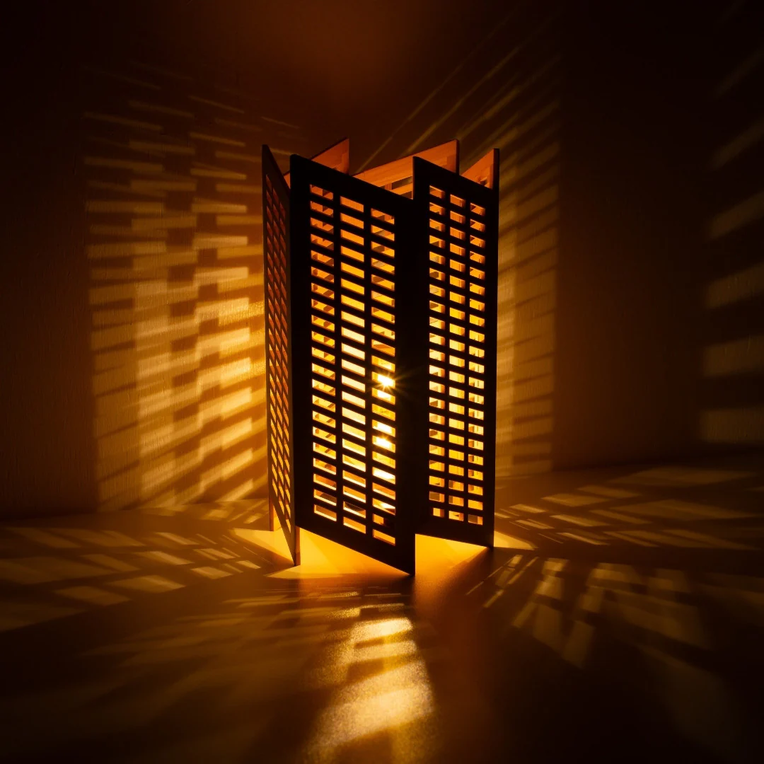 Japanese Wood Table Lamp "Towaru" - Image 13