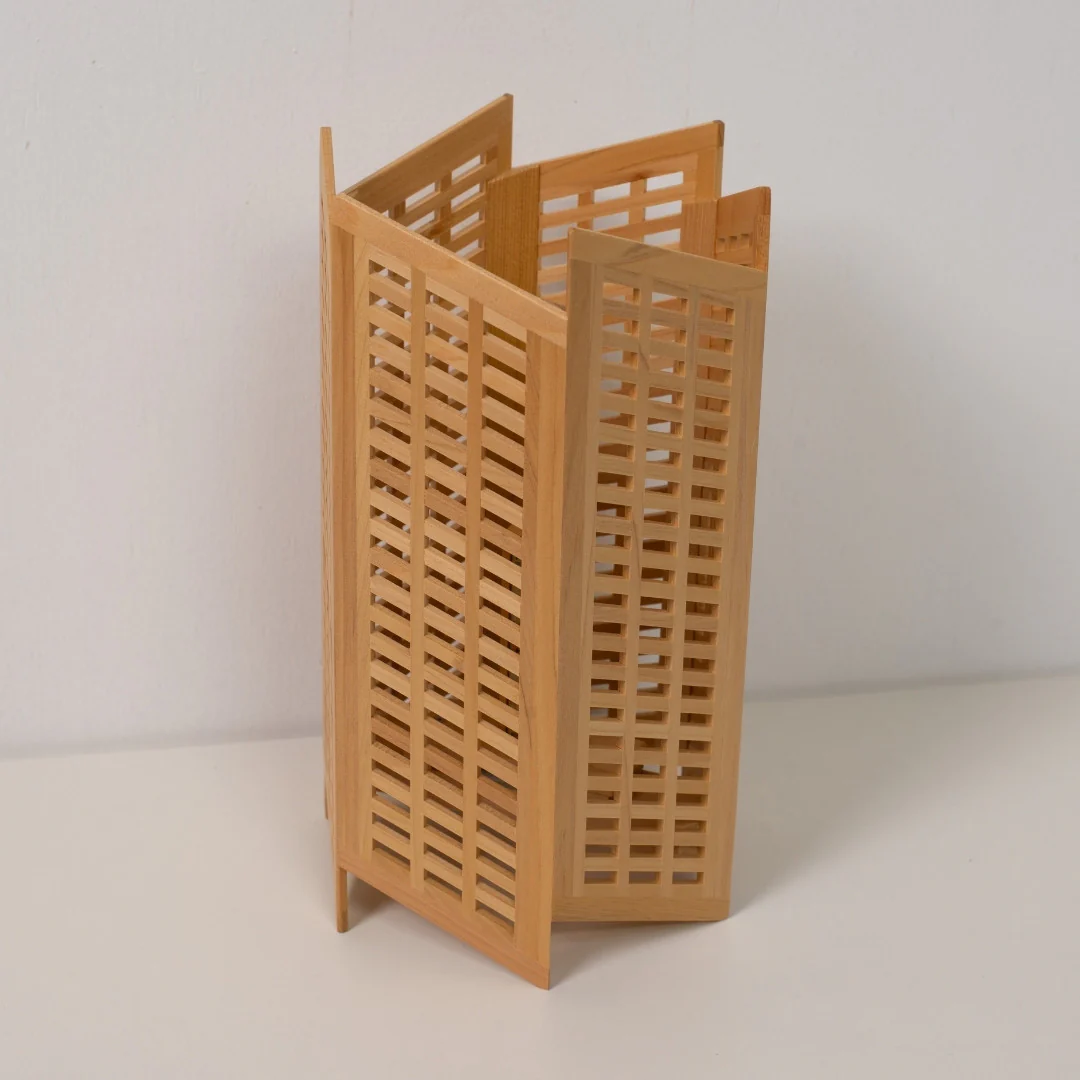 Japanese Wood Table Lamp "Towaru" - Image 15