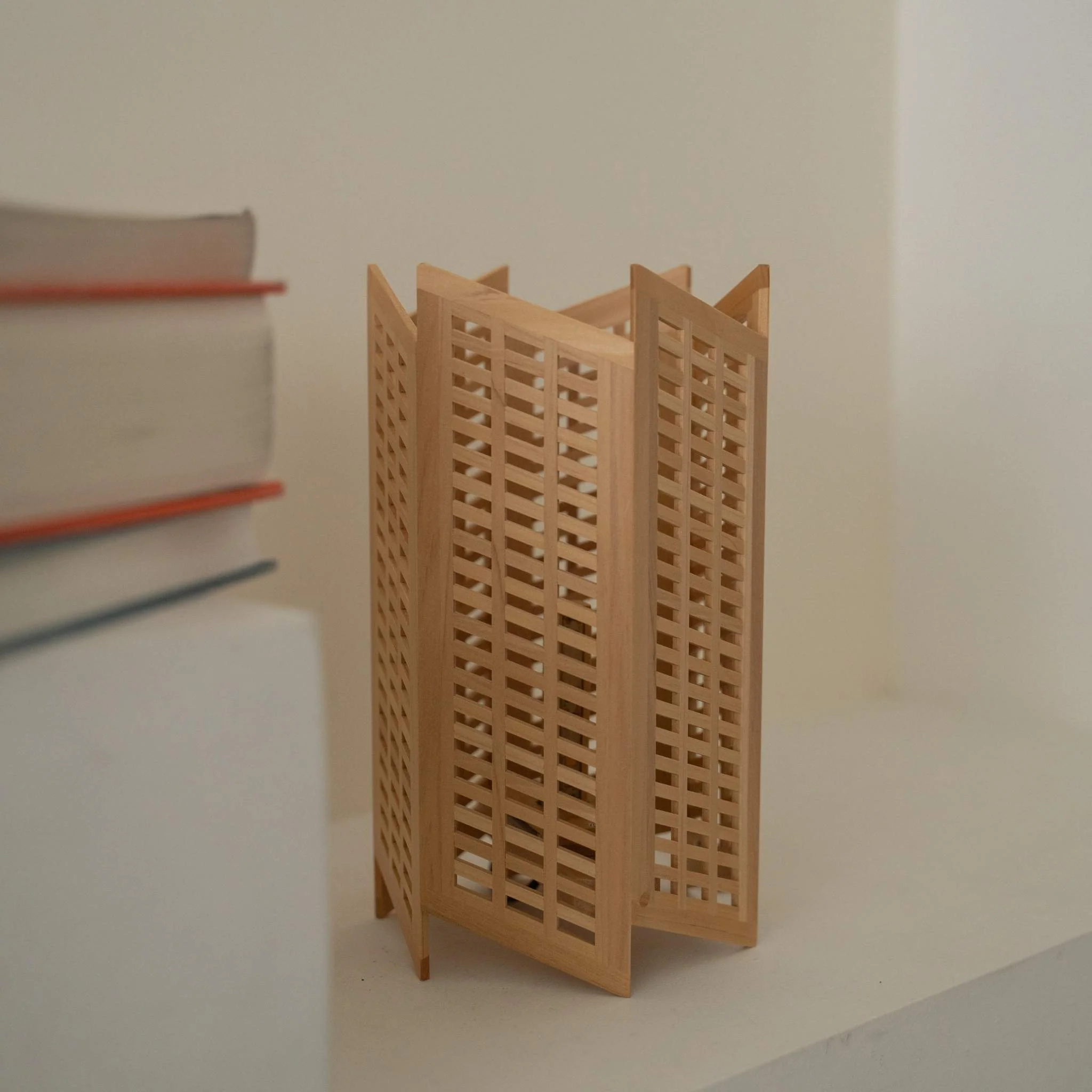 Japanese Wood Table Lamp "Towaru" - Image 6