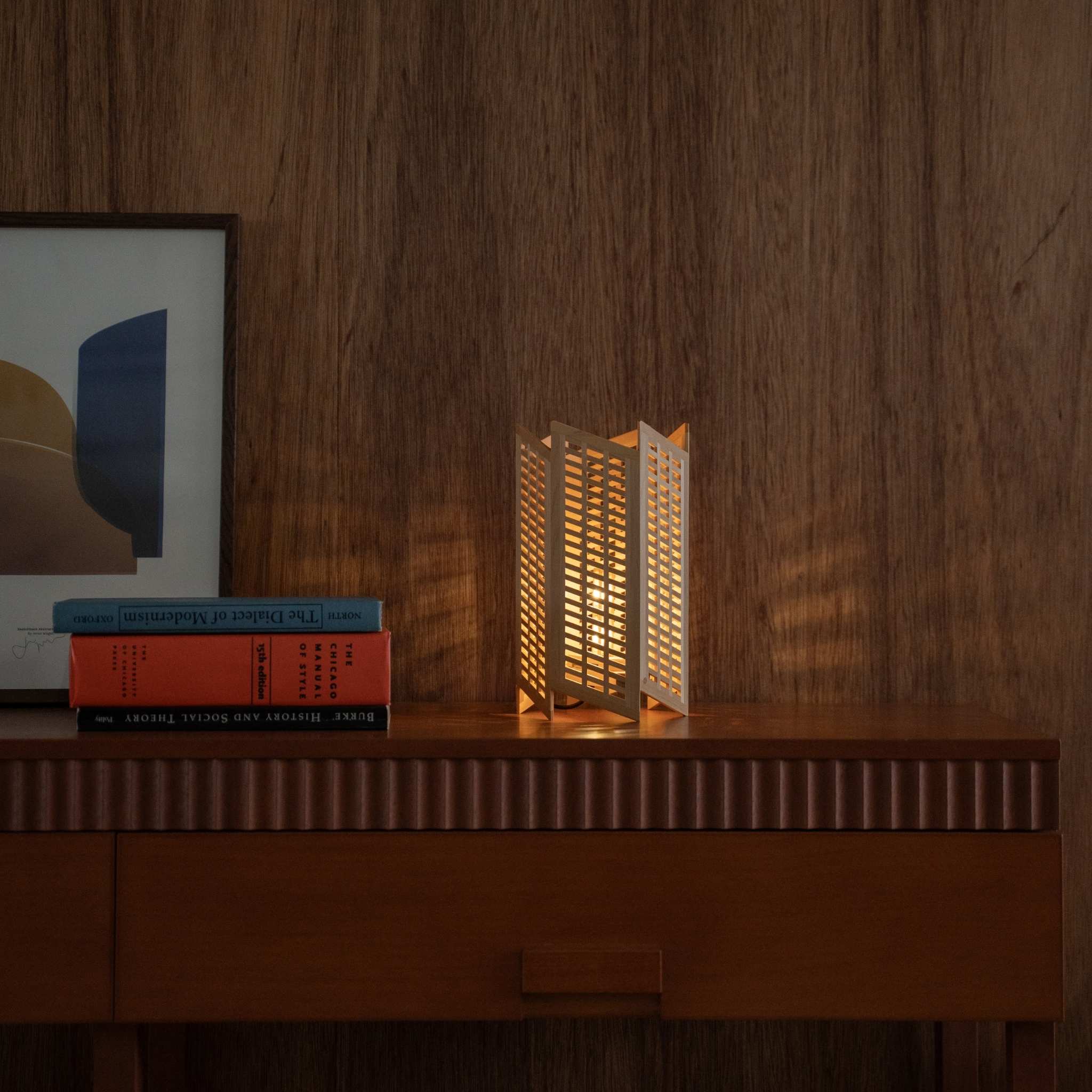 Japanese Wood Table Lamp "Towaru" - Image 7