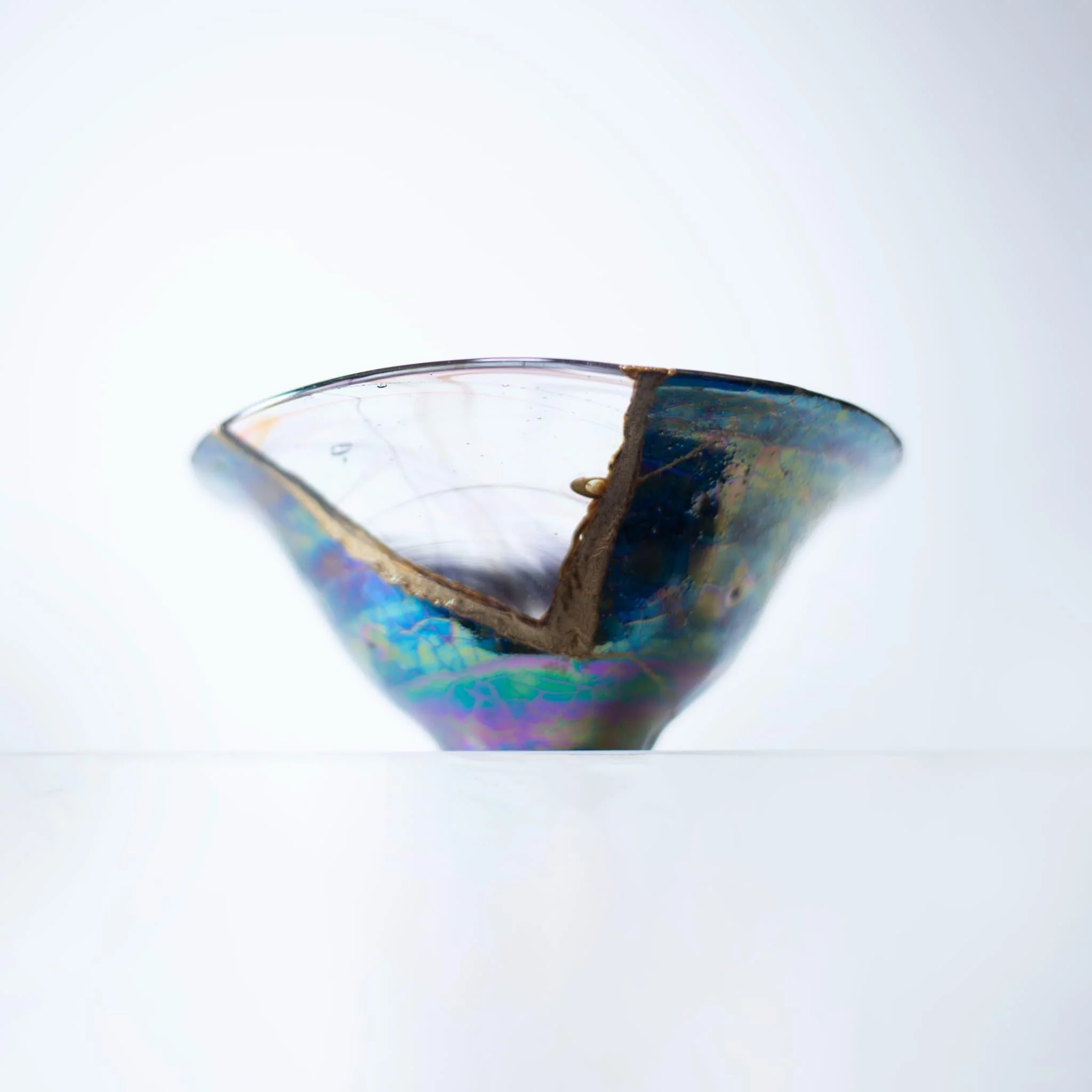 Kintsugi Bowl “Cherry Bark and Blue Moon” 01 with a Paulownia Wood Box - Image 4