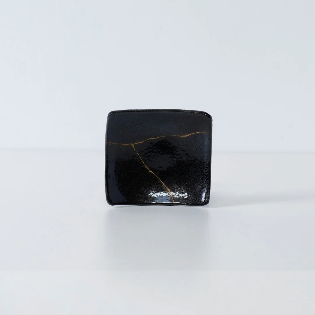 Kintsugi Square Plate "Jet Black Lighting" 04 - Image 2