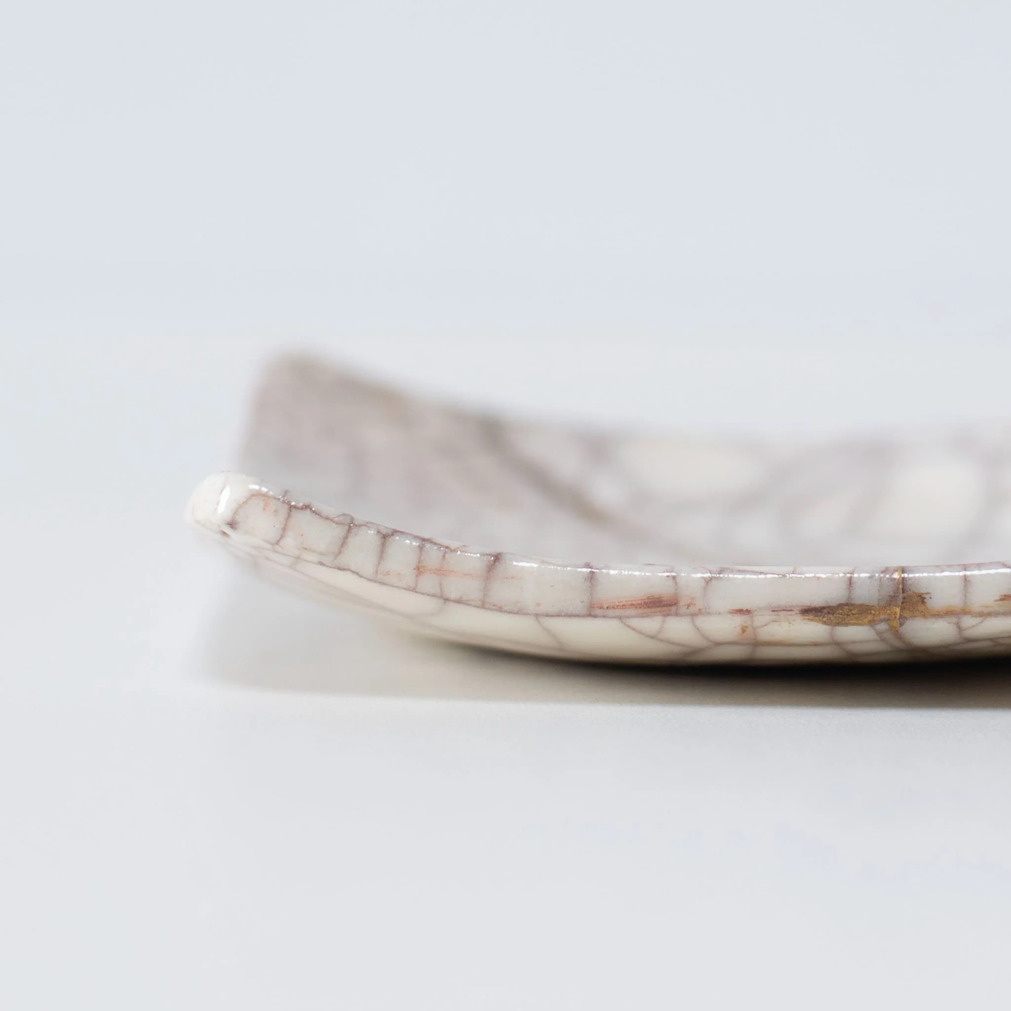 Kintsugi Square Plate "Vermilion Crackle" 01 - Image 4