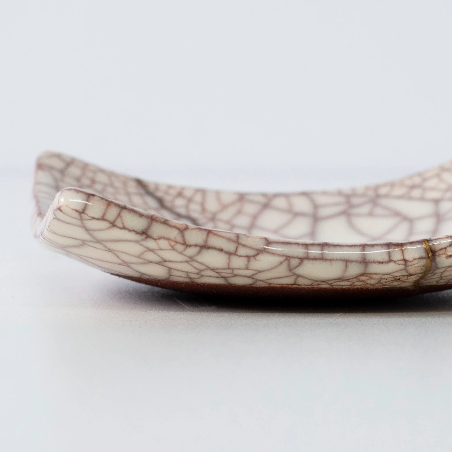 Kintsugi Square Plate "Vermilion Crackle" 03 - Image 4