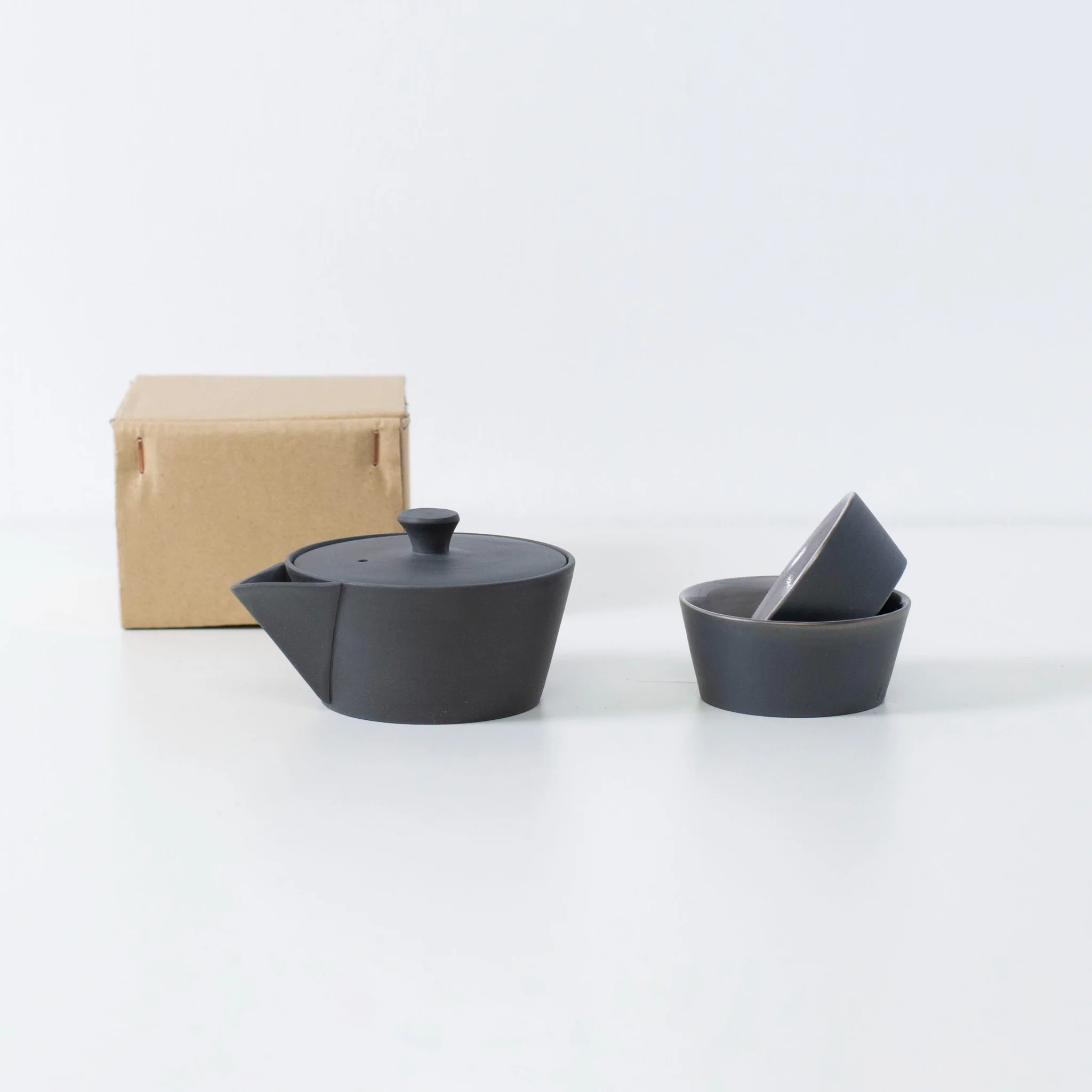 Japanese Nested Tea Set (Teapot and Teacups) - Black - Image 6