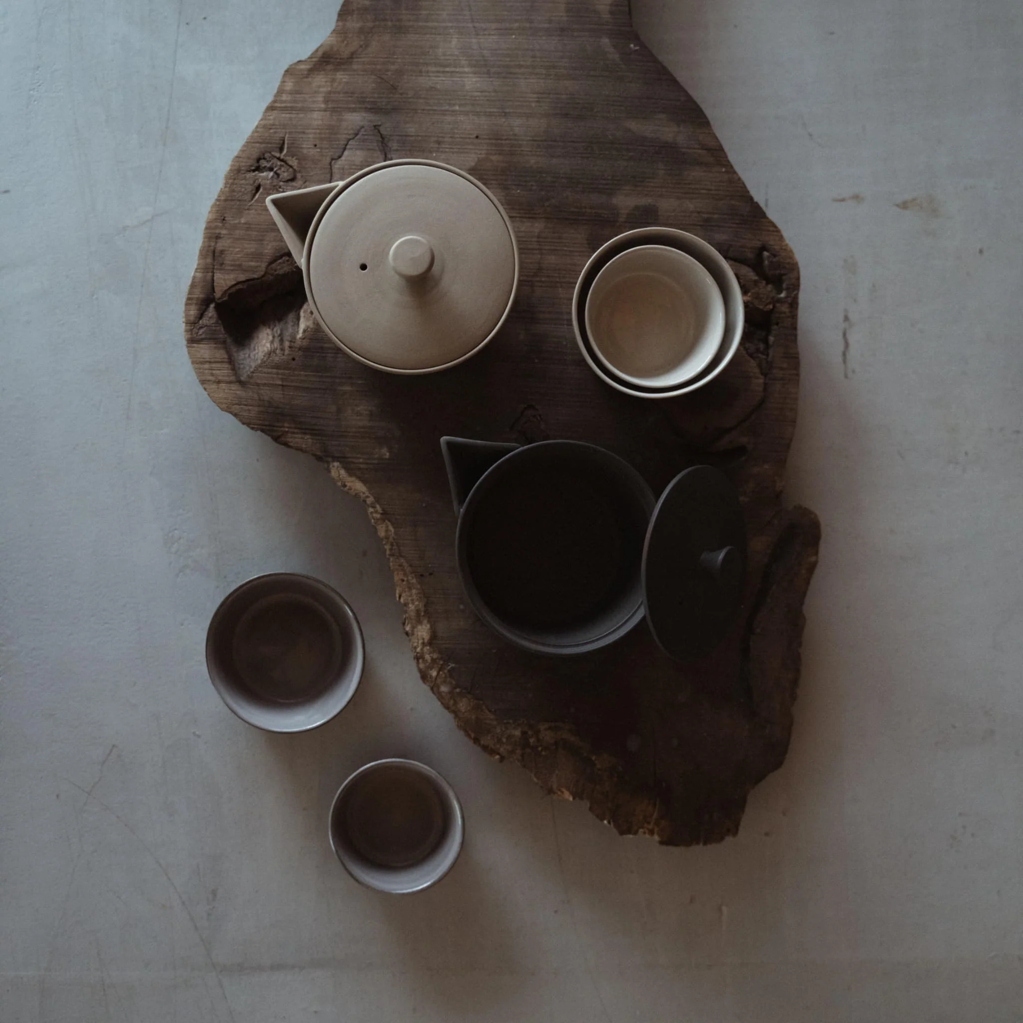 Japanese Nested Tea Set (Teapot and Teacups) - White - Image 3