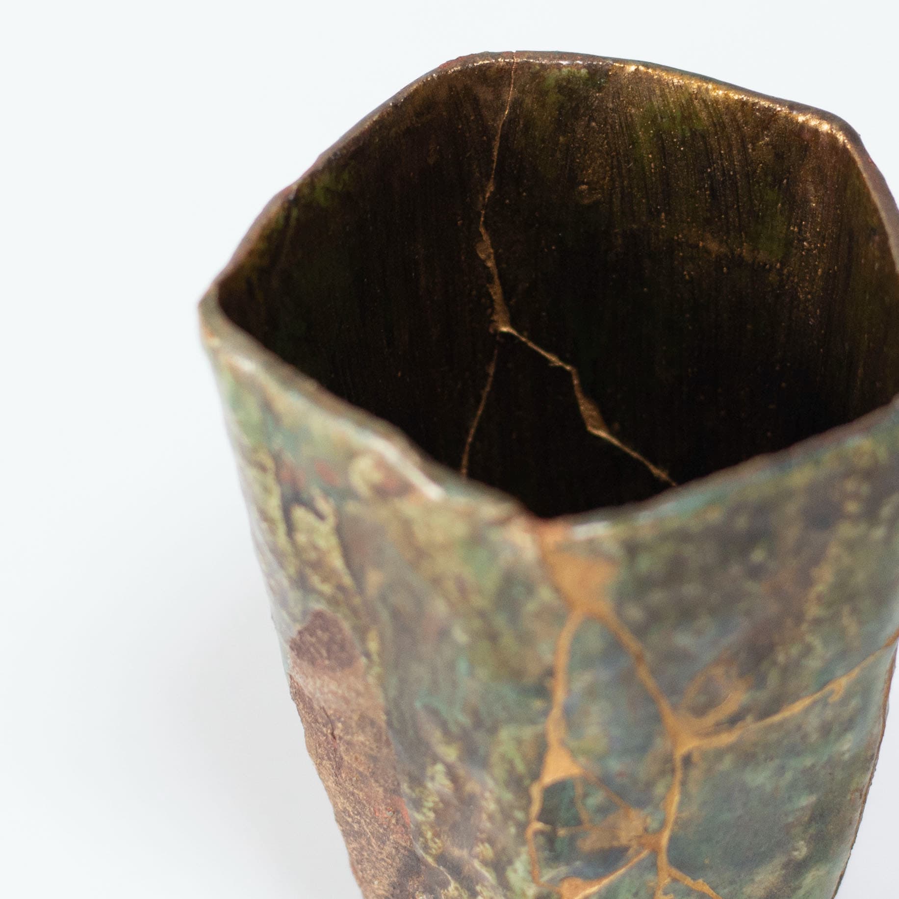 Pentagon Kintsugi Cup "Oribe" Deep Green 02 - Image 3