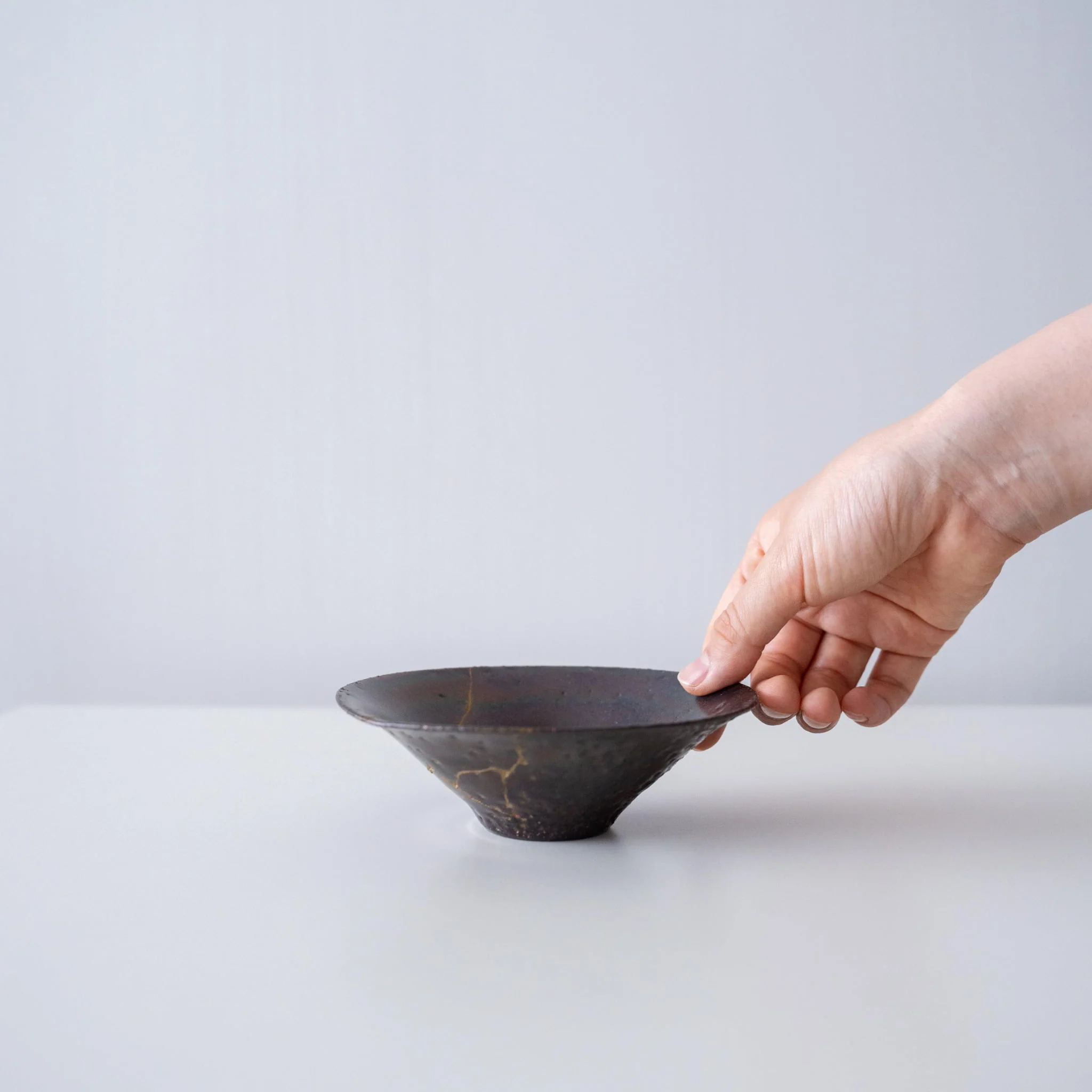 Kintsugi Bowl "Purple Nebula" 02 with a Paulownia Wood Box - Image 3