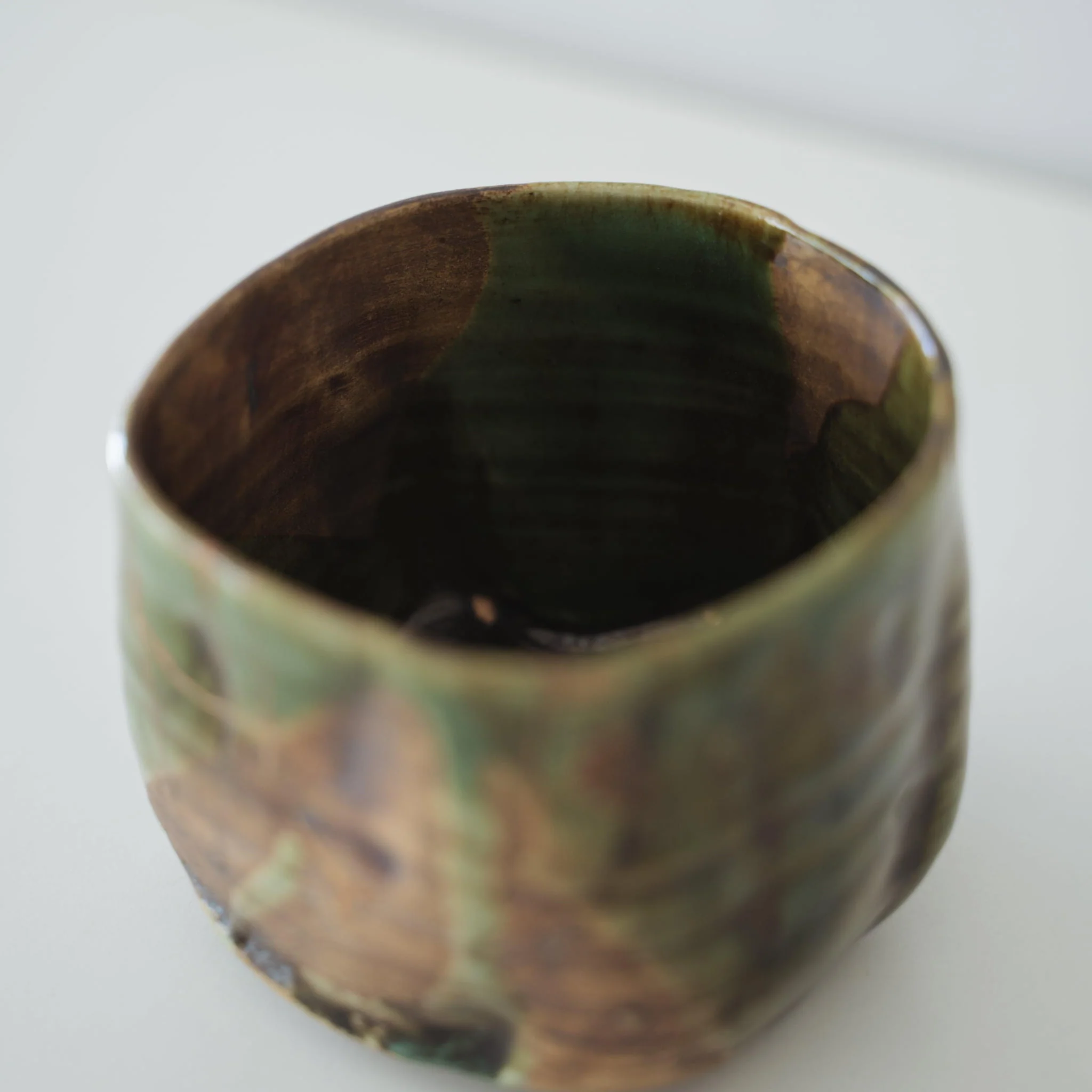 Kintsugi Tea Bowl "Valley Oribe" - Image 4