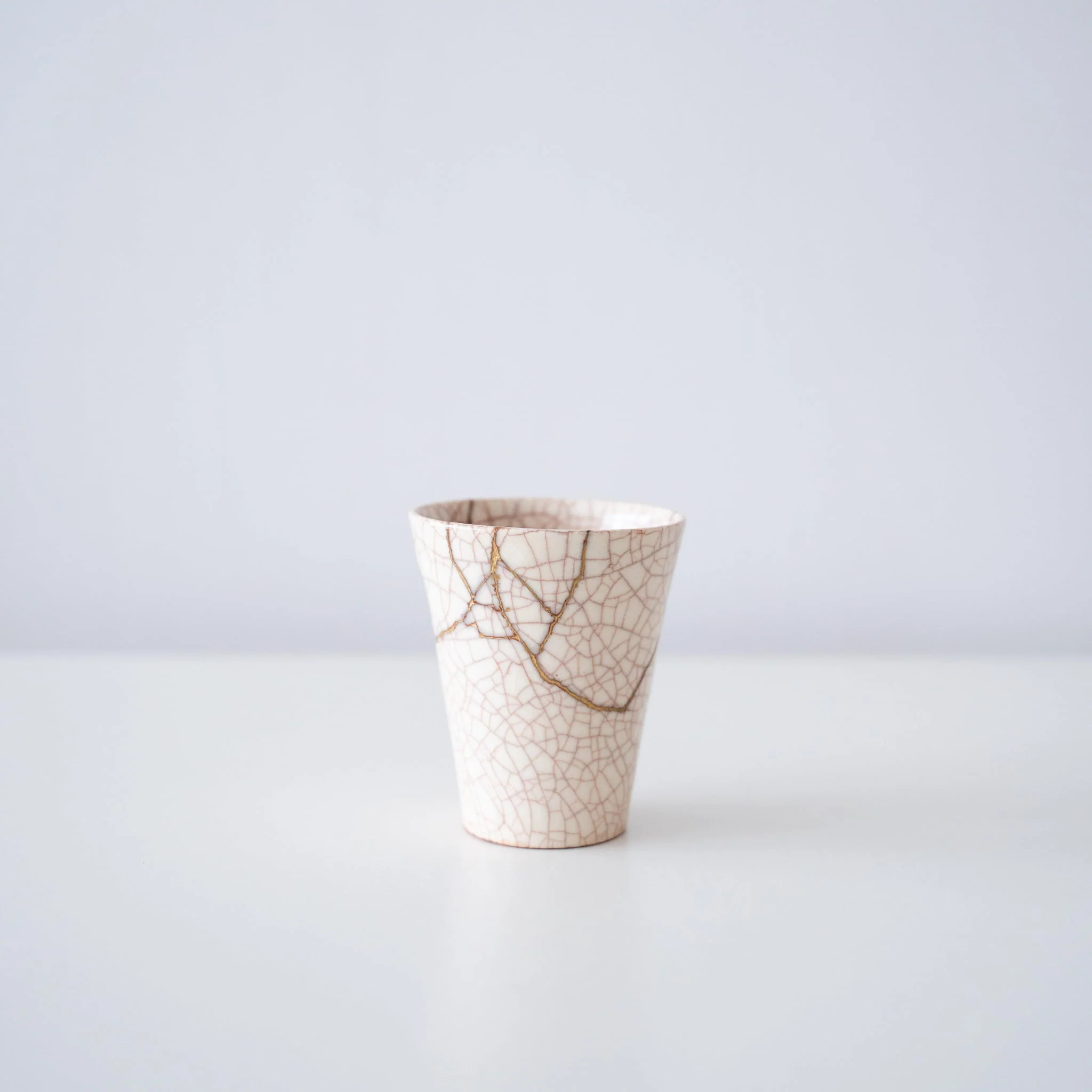 Kintsugi Cup "Vermilion Crackle" 02 with a Paulownia Wood Box - Image 3